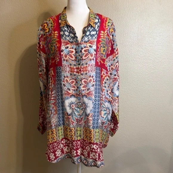 Johnny Was Size Medium Tunic - Picture 1 of 10